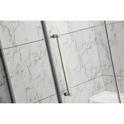 Parete Doccia Angolare Con Piatto Della Doccia E Seduta L122 X L81 X H190 Cm - DELIA - immagine 2