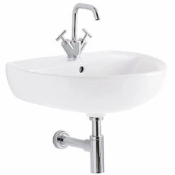 POZZI-GINORI Colibri'2 Lavabo 1/3 Fori A Colonna 55x42 Bianco Codice Prod: 63050000
