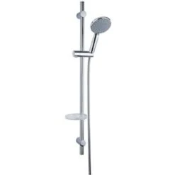 Saliscendi Doccia Con Doccino 5 Getti Anticalcare, Flessibile E Portasapone Di Jacuzzi Rubinetteria