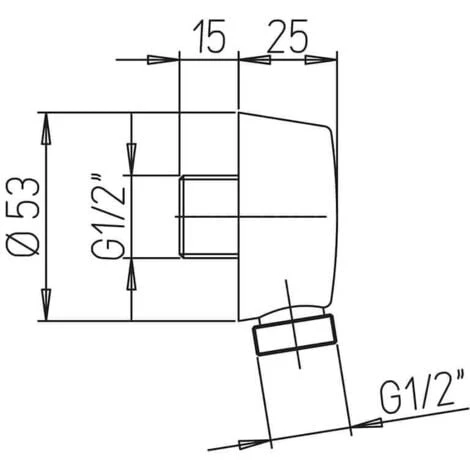 Presa Acqua Universale A Parete Attacco 1/2 Ottone Cromo Jacuzzi Rubinetteria 1990195JA00 - immagine 2