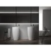 Lavabo Freestanding TWZ316 Di Pietra Solida (Solid Stone) - 50 X 50 X 90 Cm - Colore A Scelta Bianco Opaco