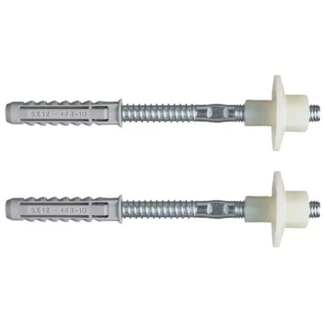 Kit Fissaggio Lavabo Sospeso M10x120 Mm In Acciaio Con Dado