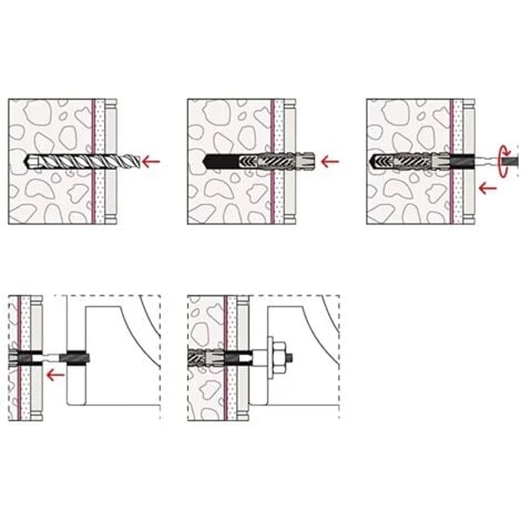 Kit Fissaggio Lavabo Sospeso M10x120 Mm In Acciaio Con Dado - immagine 4