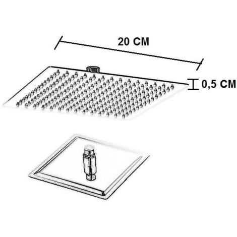 Soffione Doccia In Acciaio Inox Cromato Anticalcare E Girevole - immagine 3