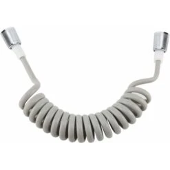 Tubo Per Soffione Doccia, Tubi Flessibili Per Doccia In PVC Da 78,7 Pollici Spring UK G1/2 Tubo Da Bagno Espandibile Antipiega Per Impianti Idraulici Spruzzatori D'acqua (grigio)
