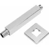 Braccio Doccia Estensione Doccia Braccio Doccia Dritto Montato A Parete Con Flangia Braccio Doccia Argento Lucido G1/2 Filettatura Per Soffione Doccia A Pioggia Staffa A Parete In Ottone Cromato