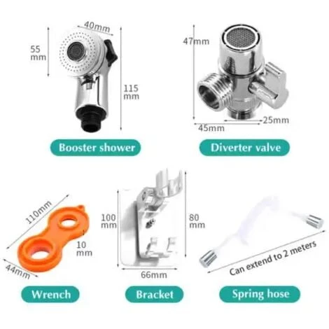 Adattatore Rubinetto Doccetta Per Lavandino Telescopico Getto Regolabile - immagine 3