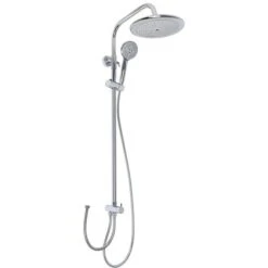 Colonna Bagno Doccia Acciaio Soffione Ø 25cm Doccetta 3 Funzioni Cigno