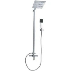 Sistema Doccia Doccetta Termostatica Quadrata Con Doccetta E Set Di Tubi Doccia