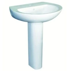 Lavabo Sospeso Cm55 Serie Attesa In Ceramica Bianco