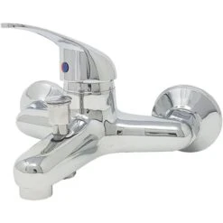 Rubinetto Miscelatore Vasca Da Bagno Cromato Monocomando Acqua Calda Fredda 8402