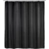 Tenda Da Doccia A Prova Di Muffa, Tenda Da Doccia 180x200 Cm, Lavabile In Lavatrice E Impermeabile, 12 Anelli Per Tenda Da Doccia In Plastica Bianca Inclusi, 100% Poliestere, 180x200 Cm, Nero - Nero