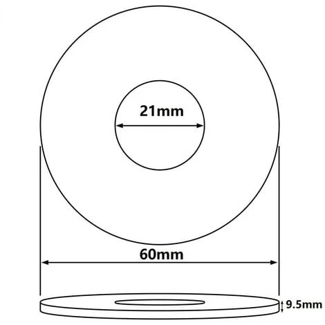 MINKUROW 21 Mm Morsetto In Acciaio Cromato Coperchio Foro Valvola Bocchetta 9,5 Mm Dimensioni (10 Pezzi) - immagine 2
