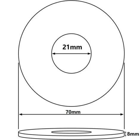MINKUROW 21 Mm Morsetto In Acciaio Cromato Coperchio Foro Valvola Bocchetta 8 Mm Dimensioni (10 Pezzi) - immagine 2