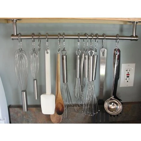 Confezione Da 12 Anelli Per Tende Da Doccia In Acciaio Inossidabile Con Sistema Di Scorrimento, 12 Ganci Singoli, 65 X 35 Mm - immagine 4