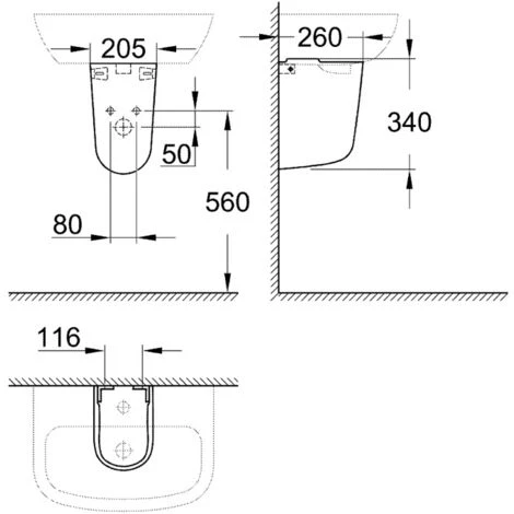 Grohe Bau Ceramic Coperchio Di Scarico, Bianco Alpino (39426000) - immagine 2