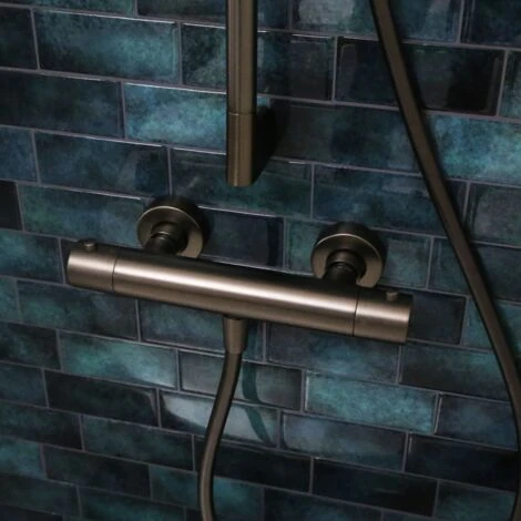 Miscelatore Termostatico Per Doccia Luisa In Gun Métal - immagine 2