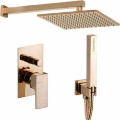 Kit Doccia Completo Modello Quadro Colore Oro Rosa Gattoni SQUARE KTQ15/PDRS Oro Rosa