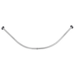 Bastone Per Tenda Doccia Curvo Universale Aste 90x90 Cm Argento Asta Per Tende Arredo Bagno