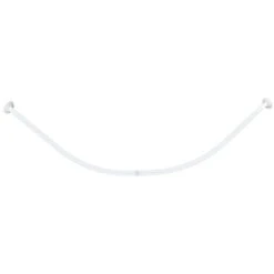 Bastone Per Tenda Doccia Curvo Universale Aste 90x90 Cm Bianco Asta Per Tende Arredo Bagno