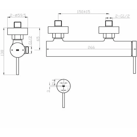Rubinetto Doccia Lollipop Gun Metal - immagine 2