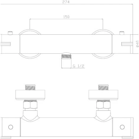 Rubinetto Doccia Oneo Nero - immagine 3