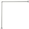 Bastone Per Tenda Doccia Universale Regolabile Angolare Con Aste 90 Cm Argento Asta Per Tende