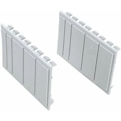 Mostrine Copriforo - Da 0,5 A 4 Moduli DIN - Grigio - 2 Pezzi