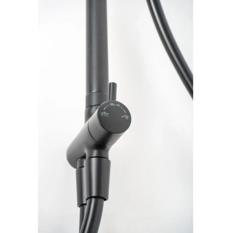 Colonna Doccia Nera Telescopica Anticalcare Tonda Mod. Hades - immagine 5