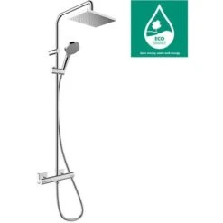 Hansgrohe Vernis Shape, Colonna Doccia 230 1 Getto EcoSmart 9 L/min Con Miscelatore Termostatico, Cromata (26097000hansgrohe)