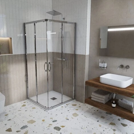 Hansgrohe Vernis Shape, Colonna Doccia 230 1 Getto EcoSmart 9 L/min Con Miscelatore Termostatico, Cromata (26097000hansgrohe) - immagine 2