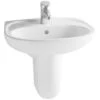 Vitra Lavabo 60 Cm Con Semicolonna In Ceramica - Serie Normus
