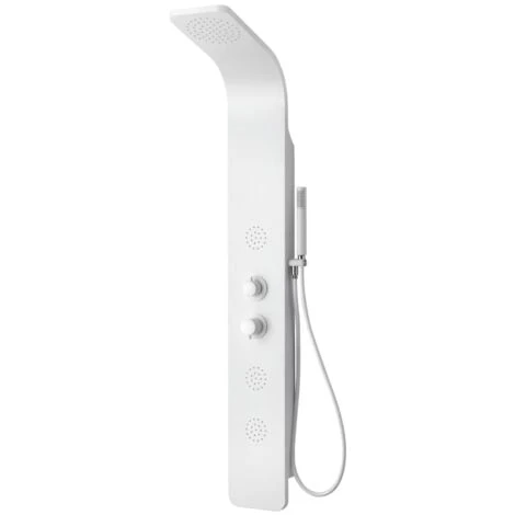 Pannello Doccia Meccanico Nives In Alluminio Bianco - Spazio