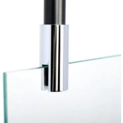 Barra Stabilizzatrice A Soffitto Per Schermo Doccia 5-8 Mm, 80 Cm Da Accorciare, Barra Di Fissaggio Universale Schulte, Nera