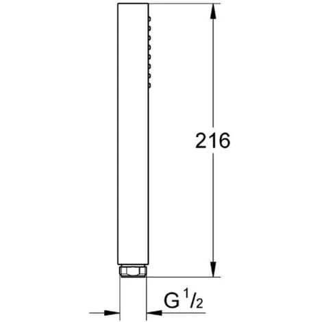 Grohe Euphoria Cube Stick, Doccetta A 1 Getto, Cromata (27699000) - immagine 2