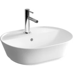 Vitra LAVABO GEO OVAL 55X43XH17CM BIANCO CON FORO MISCELATORE