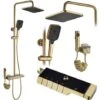 Set Doccia Con Termostato REA ROB Gold Brush
