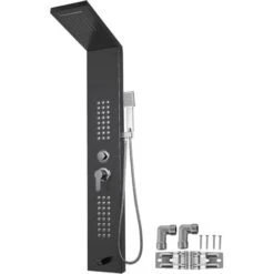 5 In 1 Pannello Doccia Acciaio Inox Antiruggine Idromassaggio Cascata Pro