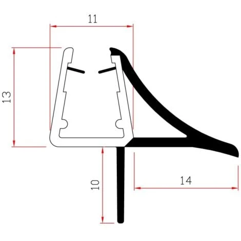 Guarnizione Box Doccia Con Gocciolatoio | Vetro 6mm 8mm EC-10-604 - immagine 2