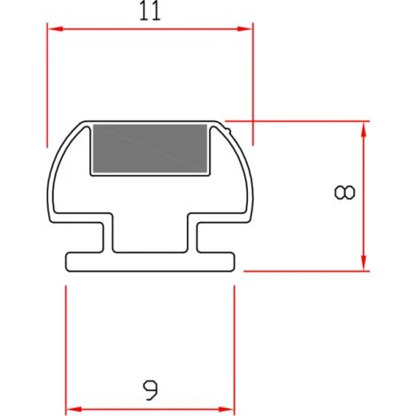 Guarnizione Magnetica Box Doccia In Gomma EC-MAG-9-41 Colore: Bianco - immagine 2