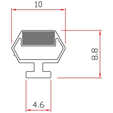Guarnizione Magnetica Box Doccia In Gomma EC-MAG-R43 Colore: Bianco - immagine 2