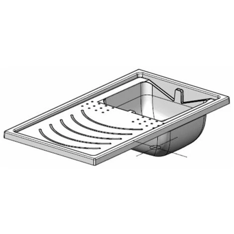 Lavatoio Coprilavatrice Con Mobile In PVC Colore Bianco 109x60 Cm Mod. Silvestro - immagine 4