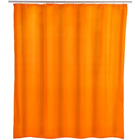Tenda Doccia Antimuffa Monocolore Arancio WENKO