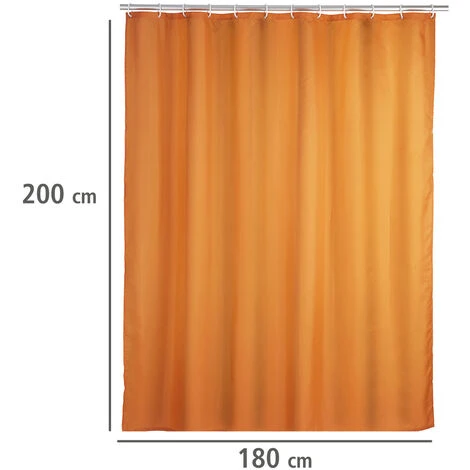 Tenda Doccia Antimuffa Monocolore Arancio WENKO - immagine 2