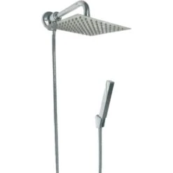 Set Doccia Con Deviatore , Braccio Doccia Cm 30