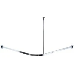 Binario Angolare Tenda Doccia Universale Ganci Cromati 52500 RIDDER