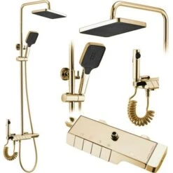 Set Doccia Con Termostato REA ROB Gold