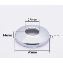 LITZEE26 Mm Morsetto In Acciaio Cromato Coperchio Foro Valvola Bocchetta 14 Mm Dimensioni (10 Pezzi)