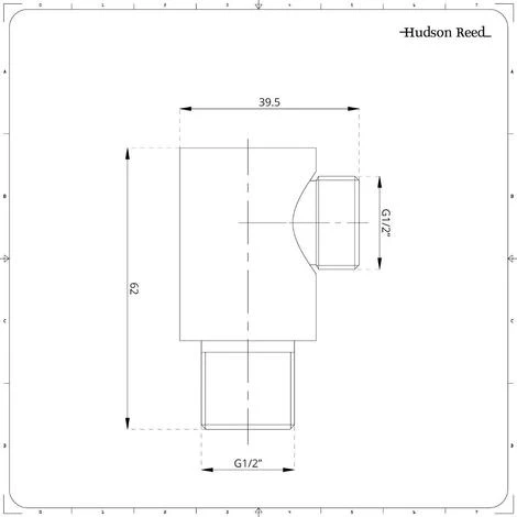 Hudson Reed Presa D’Acqua Quadrata Da Parete In Ottone Cromato Per Docce - immagine 4
