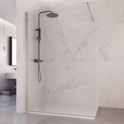 Parete Doccia 8 Mm Reversibile Altezza 195 Cm Profilo Inferiore Osiride, Seleziona Misura 70